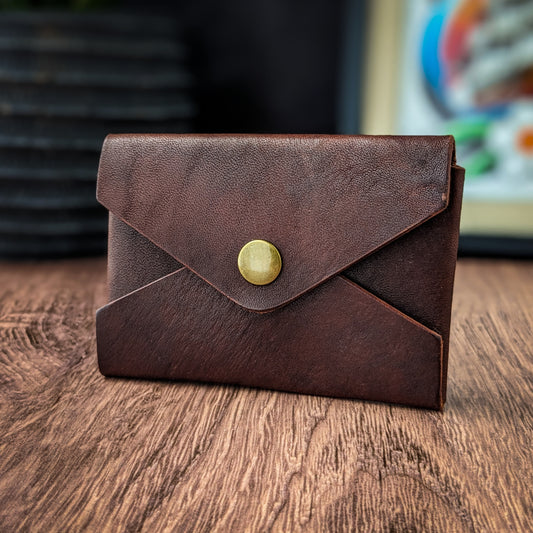 Envelope Wallet/Business Card Holder (Tobacco Brown)