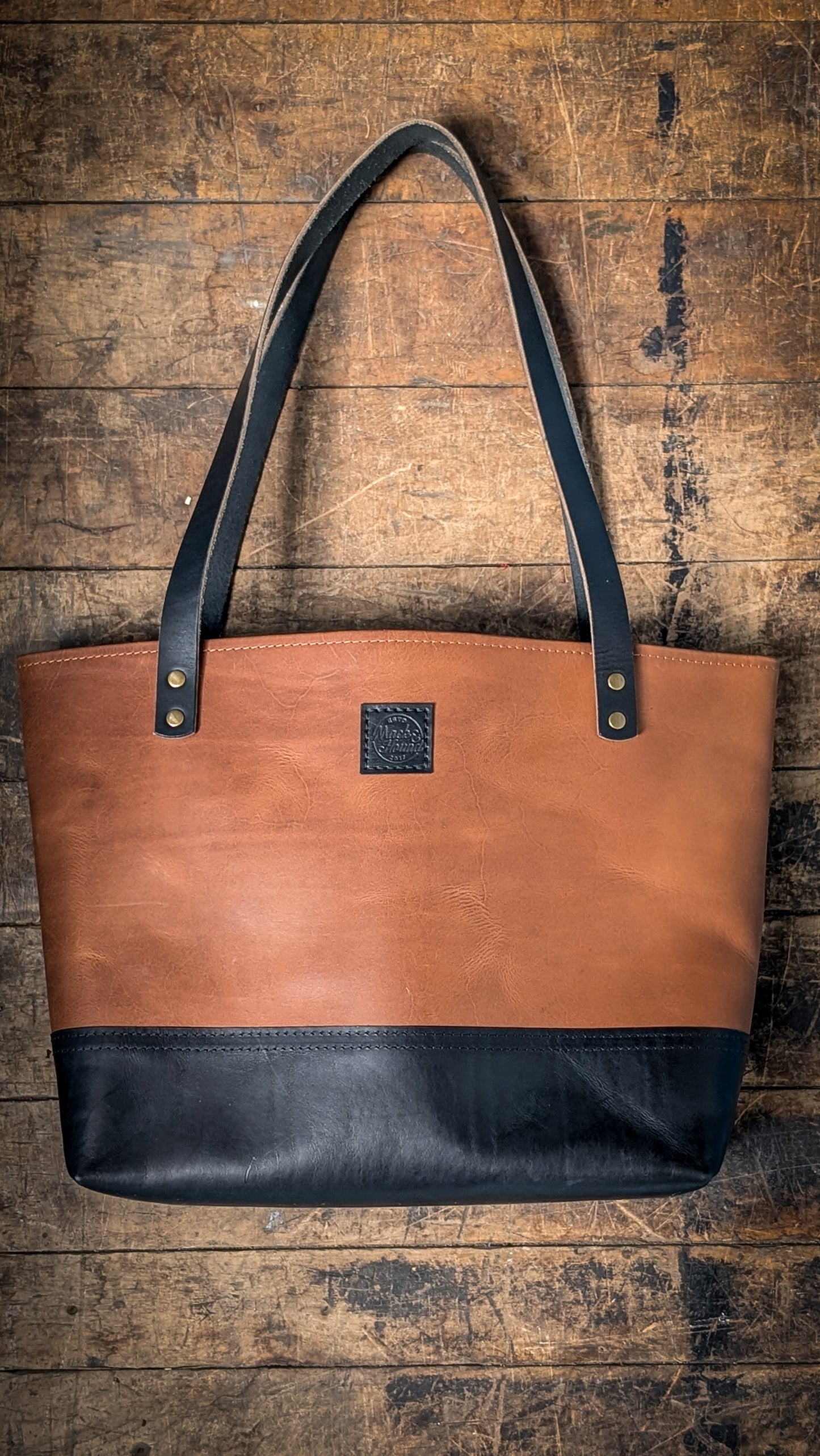 Two-tone English Tan Emma Tote