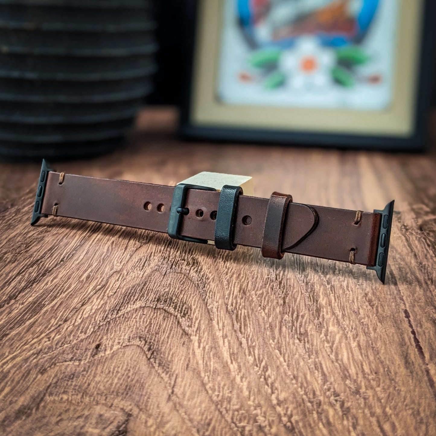 Apple Watch Band (Chocolate, Black Hardware)