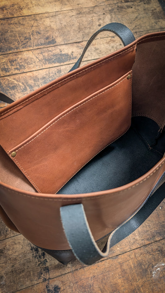 Two-tone English Tan Emma Tote
